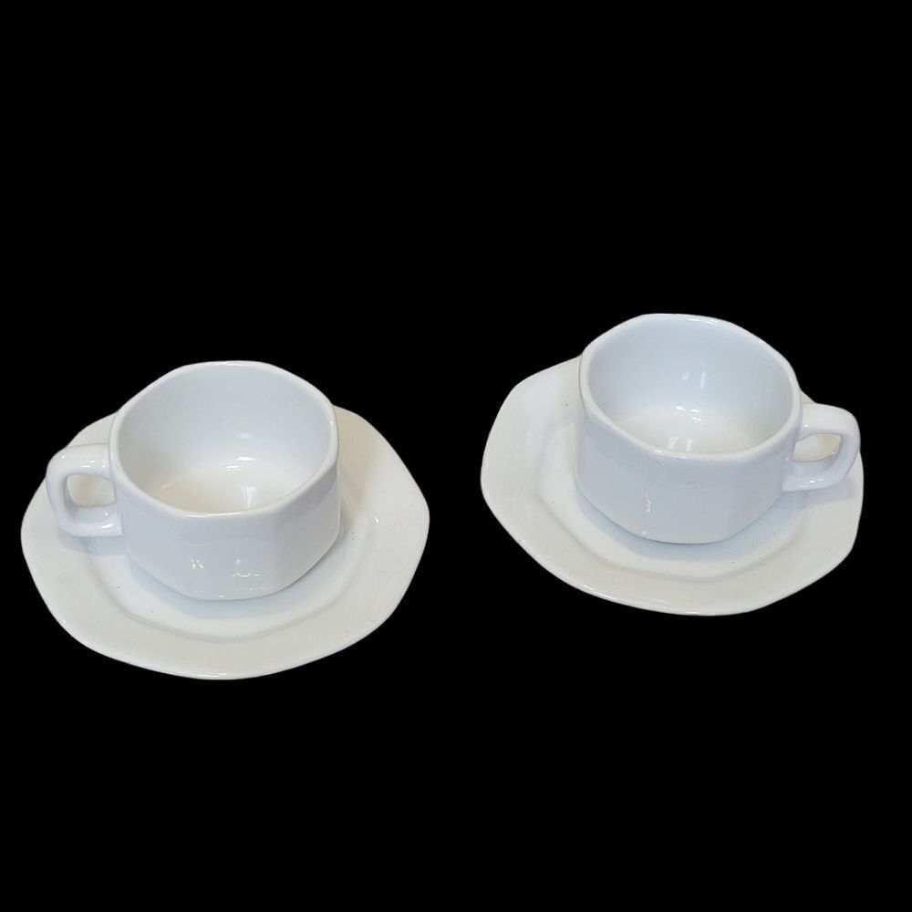 Set of espresso cups and saucers